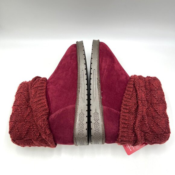 Muk Luks Womens Size 7 Burgundy Red Vegan Suede‎ Leather Boots Shoes - Picture 7 of 12